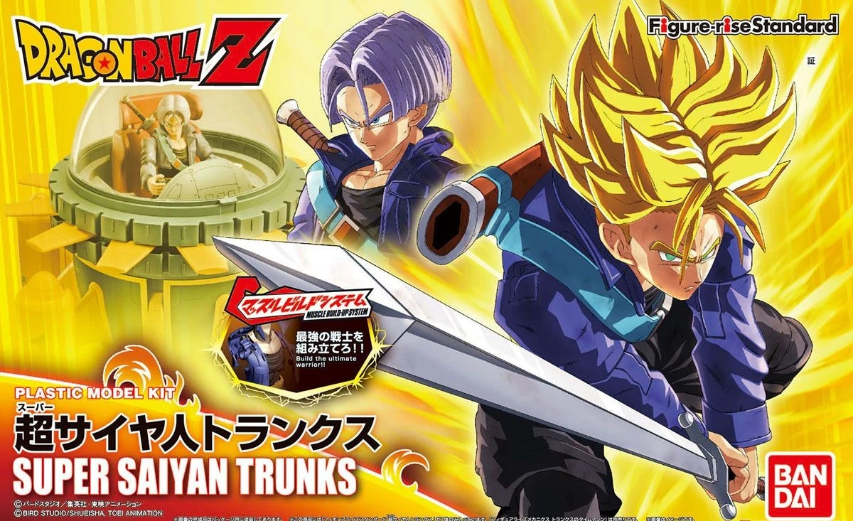 BANDAI DBZ FIGURE-RISE TRUNKS SUPER SAIYAN 3 BANDAI DBZ FIGURE-RISE TRUNKS SUPER SAIYAN