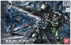 BANDAI GUN82523 GUNPLA HG 1/144 ZAKU II+ BIG GUN SET [GUNDAM THUNDERBOLT VER]