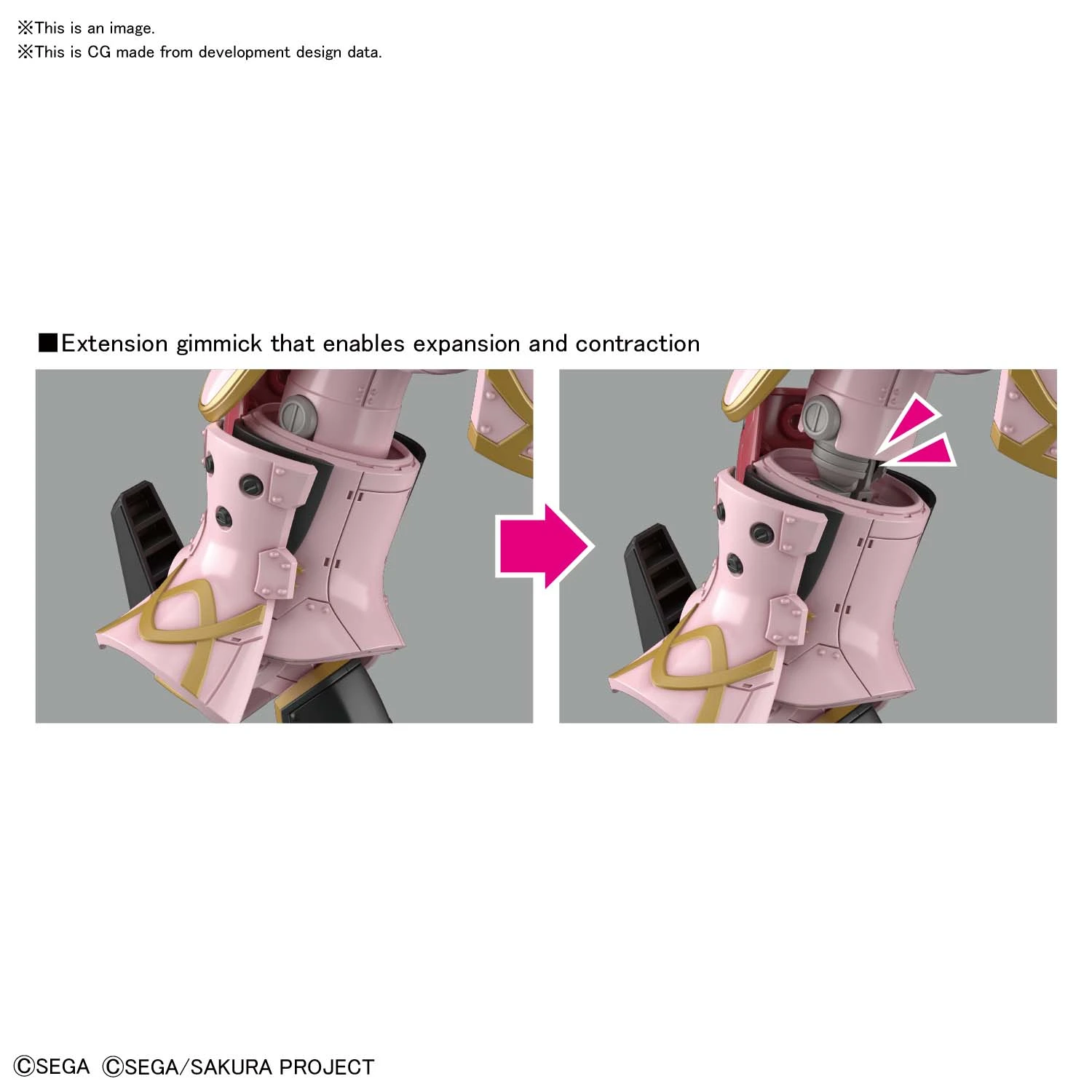 BANDAI SAK1105 HG 1/24 SPIRICLE STRIKER MUGEN SAKURA (Sakura Amamiya Type) 9 BANDAI SAK1105 HG 1/24 SPIRICLE STRIKER MUGEN SAKURA (Sakura Amamiya Type) – Image 7